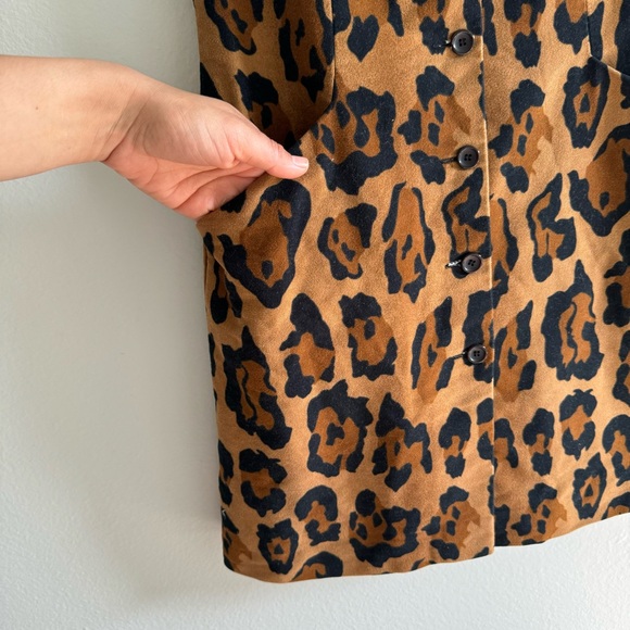 Jungle Kenzo Vintage Leopard Button Up Dress Size XS Made in France - Picture 4 of 11